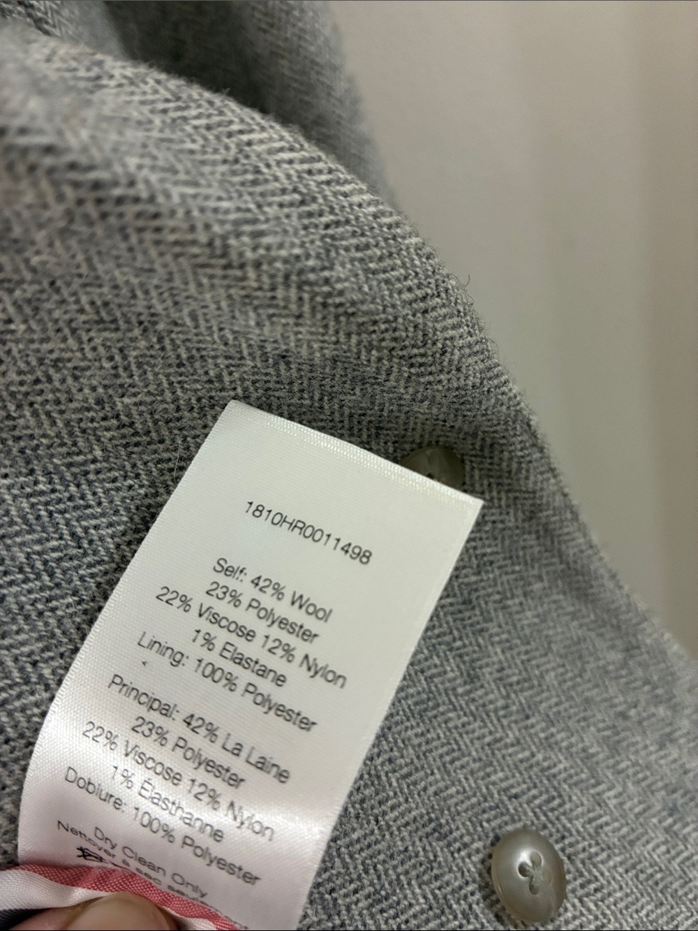Veronica Beard Gray Double-Breasted Military-Style Blazer - size 4 - wool blend - Picture 7 of 11